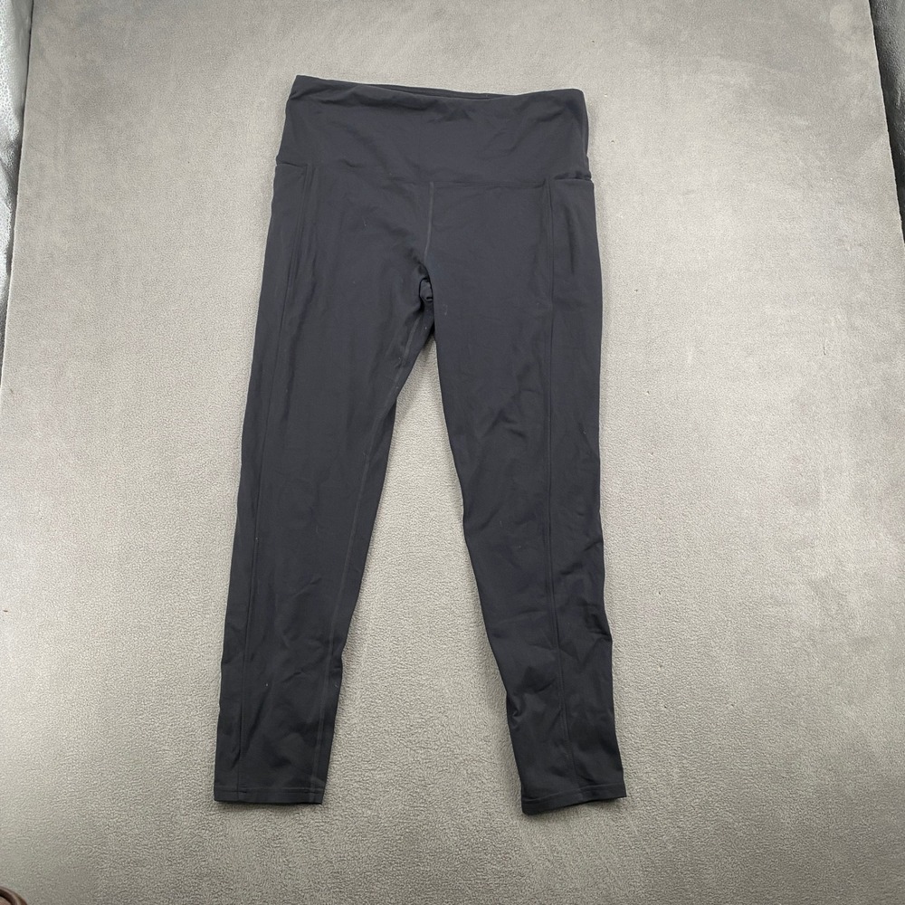 Tuff Athletics Black High Waisted Supplex Lycra Leggings XL RN132796 1528280